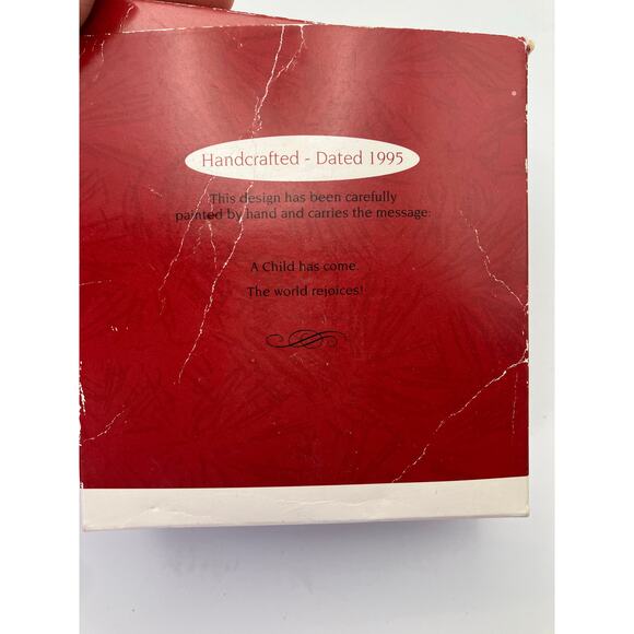 Vintage 1995 Hallmark Keepsake Ornament Rejoice Mary Joseph Baby Jesus Christmas - Picture 5 of 8